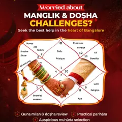 A blessed marriage is built on harmony. I specialize in detailed horoscope matching, analyzing potential Manglik dosha and other challenges to ensure a compatible and happy union. My guidance includes practical remedies to resolve astrological conflicts.