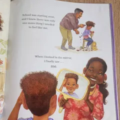 A pivotal moment in the book where Calvin gets a haircut to align his appearance with his identity. The joy on his family's face shows the power of acceptance.