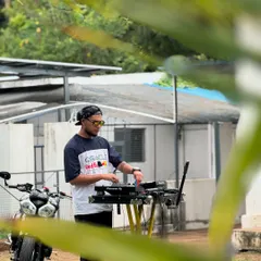 A shot from my outdoor recording session. Taking my Pioneer DJ setup outside allows me to find inspiration in different environments, away from the club.