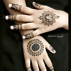 A matching set of simple mandala designs for a child.
