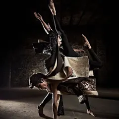 This image from the "Sway" campaign for Shantanu & Nikhil shows a complex lift that blends strength and grace. We worked to create formations that felt both organic and highly structured, reflecting the duality in their designs.