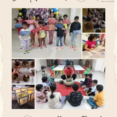 Sweet memories from our summer camp. This collection of photos highlights key moments, from our hands-on pottery session to kids proudly displaying their finished art projects.