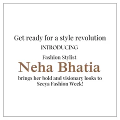 An announcement graphic introducing me as a fashion stylist for Seeya Fashion Week. I love bringing my bold and visionary looks to the runway to inspire and redefine the fashion scene.