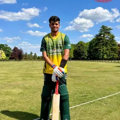 Hitesh Chauhan, proud in his UK club colors. We encourage our players to seek out these opportunities to grow and represent the spirit of Achievers abroad.