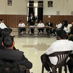 Leading discussions at a Bar Council of Gautam Budh Nagar chamber meeting. It is my firm belief that to serve our clients best, we must first ensure our own legal community is strong and united.