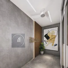 The entrance sets the tone for your entire office. This design for the Rions office reception uses a combination of concrete-finish walls and vertical wood fluting to create a modern and impactful first impression.