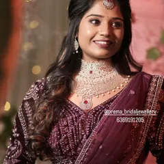 A close-up portrait showing how the jewellery sparkles under the lights.