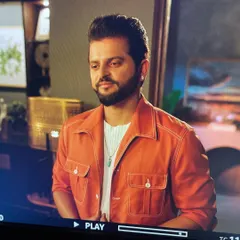 A monitor shot from the Kinghill Travels ad featuring Suresh Raina. This is where I check to see how the styling translates on camera and make any necessary tweaks.
