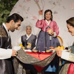 My expertise in fusion weddings allows me to honor diverse traditions with authenticity. Here, I planned a beautiful Korean Paebaek ceremony, seamlessly integrating the couple's cultural heritage into their Indian destination wedding.