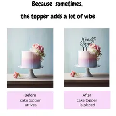 From a plain cake to a celebration-ready dessert. Our "We're Engaged" acrylic topper instantly transforms this cake into a statement piece.
