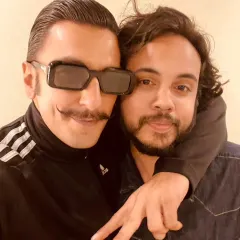 With our Simmba, the incredible Ranveer Singh. His energy and dedication are infectious, and it was a pleasure to work with him on the 'Singham Again' set.