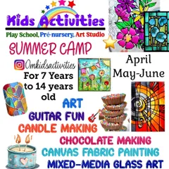 Get ready for an art-filled summer. Our camp for ages 7-14 includes exciting activities like guitar fun, candle making, chocolate making, and various forms of painting. We even hold on-the-spot contests and provide certificates for all participants.