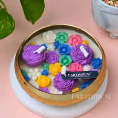 A vibrant, multi-color floral Urli candle that feels like a celebration in a bowl. I love combining bright wax flowers to create a piece that's full of joy and perfect for festive occasions or simply brightening your day.