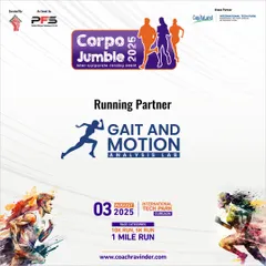 I focus on performance and safety. Partnering with Gait and Motion Analysis Lab for Corpo Jumble provides runners with expert insights into their form, helping prevent injuries and improve performance.