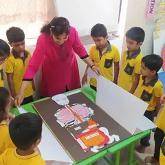 Students learn about the human skeletal system with a large, interactive model. Our hands-on approach to biology demystifies the human body and fosters a love for science.
