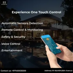 Experience true one-touch control over your entire home. My system integrates automatic sensor detection, remote monitoring, security, voice control, and entertainment into one seamless experience.