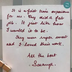"It was a first-time experience for me. They did a fab job, just like how I wanted it to be. They were super smart and I loved their work." A wonderful review from our client, Saranya.