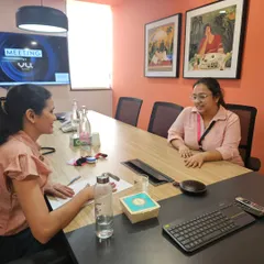 A productive conversation about nutrition during my on-site visit to the Nykaa office. My goal is to make healthy living feel achievable for busy professionals.