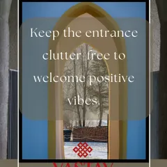 A cluttered entrance blocks the flow of positive energy. Keeping the entryway to your office or home clear and unobstructed is a fundamental Vastu principle for welcoming good fortune, peace, and success.