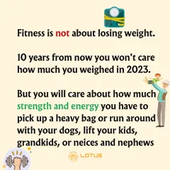 Fitness is not just about the number on the scale. It is about having the strength and energy for life's moments, like lifting your grandkids or carrying heavy bags without a second thought. I help you build functional strength for a lifetime.