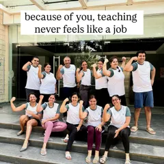 Because of you, my students, teaching never feels like a job. This picture of our group flexing together captures the strong, supportive, and fun-loving spirit of our YogaFit community.