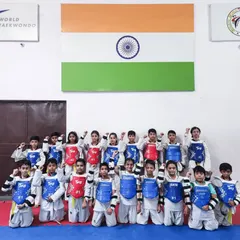 This is my team of sub-junior competitors, geared up and ready. I instill discipline and a competitive spirit from a young age, building a strong foundation for future champions.