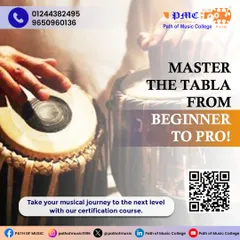 Master the intricate rhythms of the tabla with our comprehensive courses. We offer instruction from beginner levels to professional, including preparation for certification.