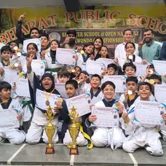 The joy of victory. I am incredibly proud of my students from Strike International Taekwondo Academy celebrating their success with trophies and medals at the BPS Interschool Championship.