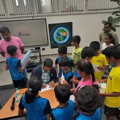 The future of badminton eagerly getting autographs from a legend. These moments of inspiration are what we cherish at Badminton Gurukul.