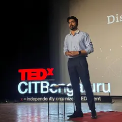 On the prestigious TEDx stage at CIT Bengaluru. Speaking at events like these allows me to share not just illusions, but the ideas behind them, exploring the psychology of perception and the power of the unknown. This is a key part of my work as a corporate speaker and mentalist.