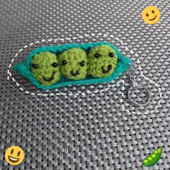 Three peas in a pod. This adorable keychain was a custom order that I loved making. It's perfect for best friends or anyone who loves cute and quirky accessories.