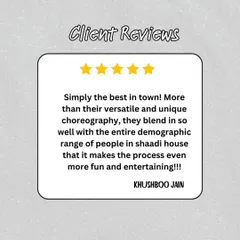 "They blend in so well with the entire demographic range of people in the shaadi house." We pride ourselves on making dance fun and accessible for everyone, from kids to grandparents.