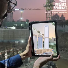 Here we are on-site at Sejal City, comparing our digital architectural visualization on the tablet to the construction progress in the background. This is how we ensure the vision is being executed with precision every step of the way.