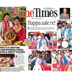 The full feature in Pune Times, showcasing the traditional Maharashtrian outfits I styled for the Talpade family's festive photoshoot.