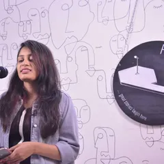 In my element at PoetSpace. I write a poem before I shed a tear, channeling my experiences into words.