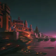 The official artwork for my single 'The Burning Ghat'. This piece is a seven-minute musical ode to the eternal fire at Manikarnika Ghat in Varanasi, a composition that bridges the gap between the physical and spiritual worlds.