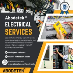 As an ISO 9001 certified company, we provide comprehensive electrical services for both new and existing properties. Our team is equipped to handle everything from panel testing and diagnostics to complete wiring and switch installations, ensuring your system is efficient and safe.