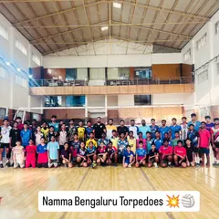 A proud group photo of our Namma Bengaluru Torpedoes grassroots players. We are committed to developing talent from a young age.