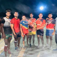 Every trophy tells a story of hard work. Our team celebrating a second-place finish in a tough night tournament, holding the trophy with pride.
