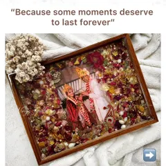 Because some moments deserve to last forever. This collage highlights the beauty of preserving wedding memories in my handcrafted resin frames, where every piece is personalized and made with love.