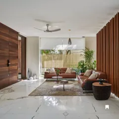 The living room at Kanasu, a duplicate image showing the finished space for context within this cluster.