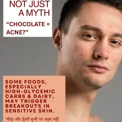 It's not just a myth. Foods with a high glycemic index, like sugary carbs and some dairy products, can spike insulin. This can trigger inflammation and increase oil production, potentially leading to acne.
