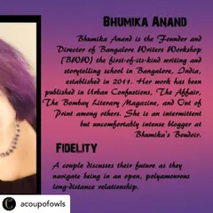 A closer look at the feature for my story 'Fidelity'. This piece explores a polyamorous long-distance relationship, a topic that reflects my interest in writing about complex human dynamics.