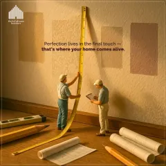 Perfection lives in the final touch. This image represents our focus on precise measurements and planning, ensuring every element is flawless.