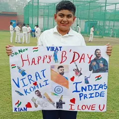 The passion for cricket and admiration for heroes like Virat is evident in the posters our young players make. This is what fuels their dreams.