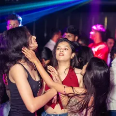 The crowd completely absorbed in the music during a 'Desi Sunday' at Nolimmits Bangalore. This is what a great party feels like.