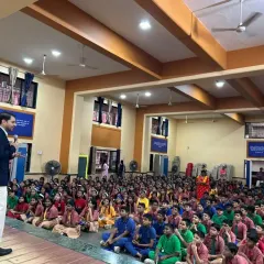 A closer shot from my motivational talk at St. Xavier's. I focus on making these sessions interactive, encouraging students to think critically about their interests and how they align with different career paths.