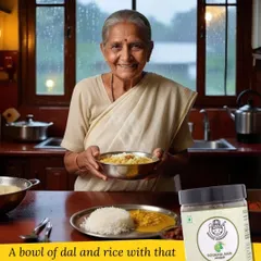 This is the feeling I want to share with you. A simple plate of dal and rice, made special with a spoonful of our Sookha Aam Achaar, just like dadi used to serve. It’s pure comfort in every bite.