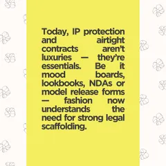 I emphasize that strong legal foundations like IP protection and airtight contracts are not luxuries but essentials. From NDAs to model release forms, I help secure every aspect of the creative process.