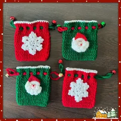 Make your gifting fun and classy with my Christmas-themed potli bags. Featuring Santa and snowflake designs, they are sure to bring joy this season.